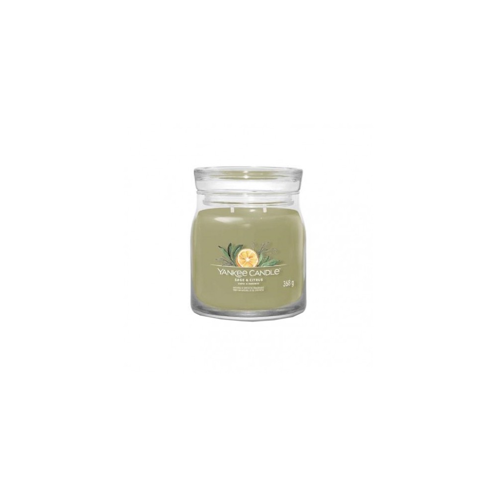 Yankee Candle Sage & Citrus Candela Profumata Signature Media 368 G 