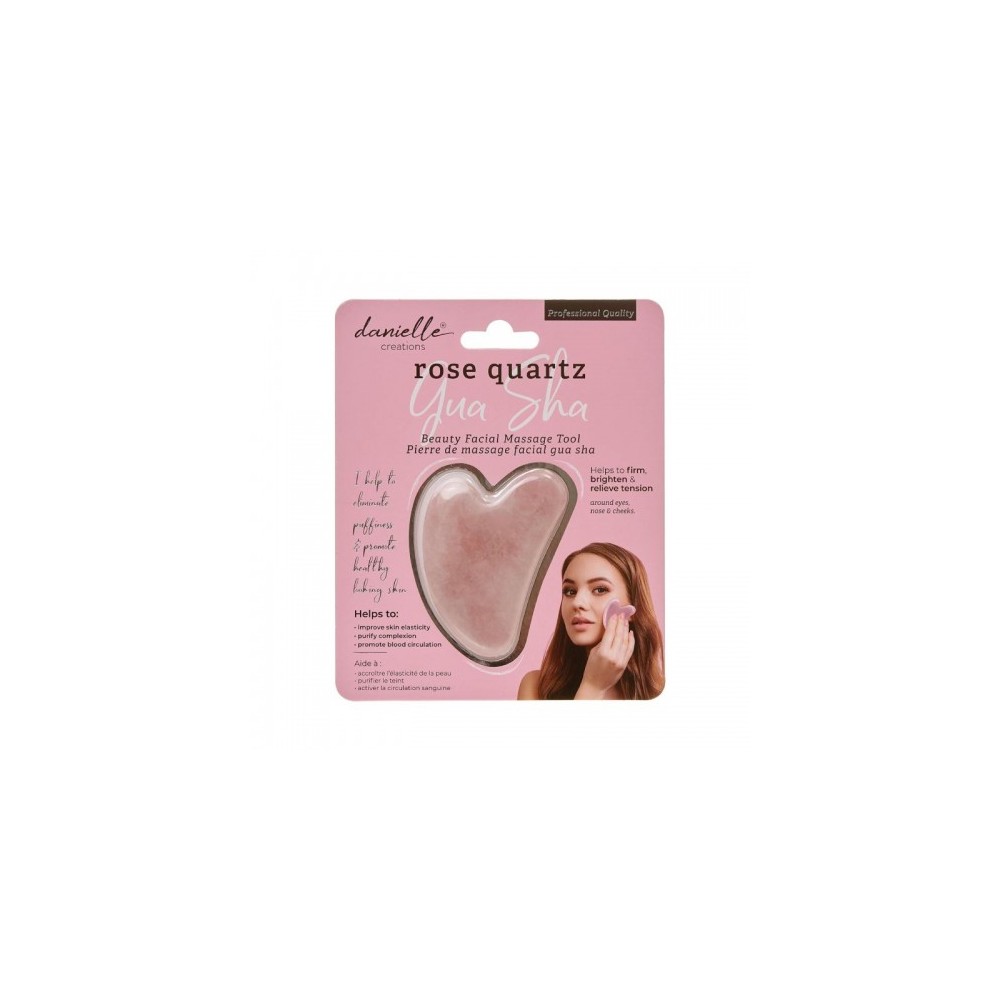 Danielle Creations Gua Sha Quarzo Rosa Strumento Per Massaggio Viso 