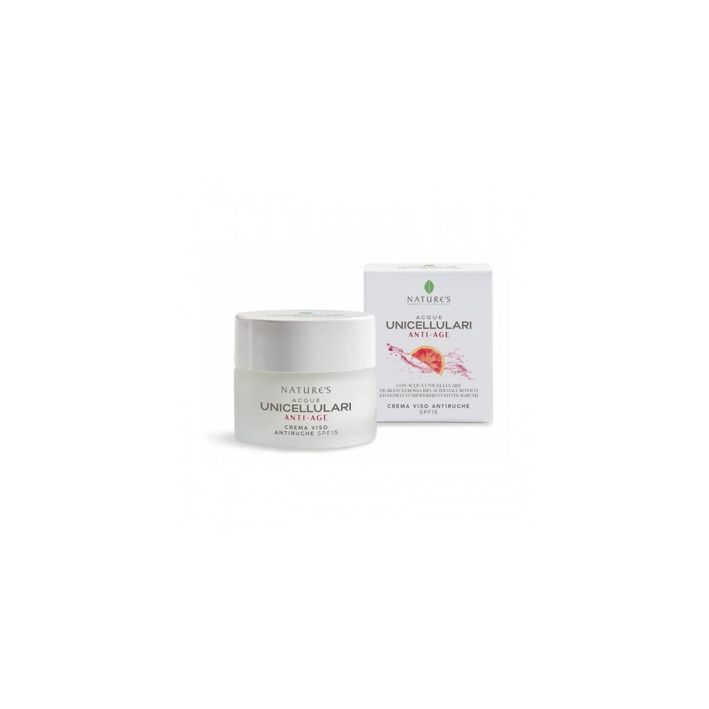 Nature's Acque Unicellulari Anti-Age Spf15 Crema Viso Antirughe 50 Ml 