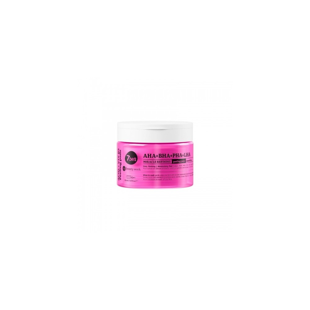 7Days Aha + Bha + Pha + Lha Miracle Refining Pads 50 Dischetti Esfolianti 