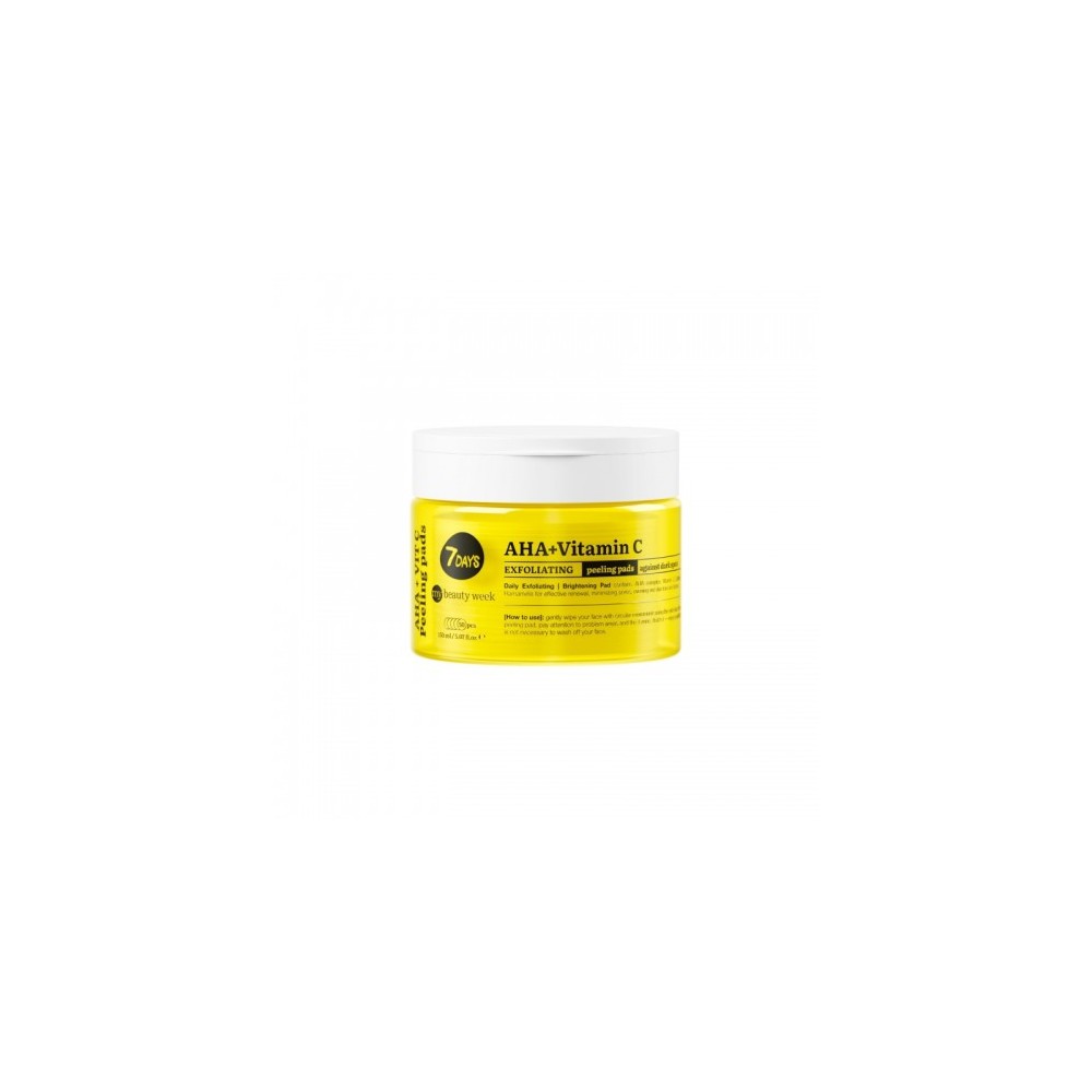 7Days Aha + Vitamina C Exfoliating Peeling Pads 50 Dischetti Esfolianti 