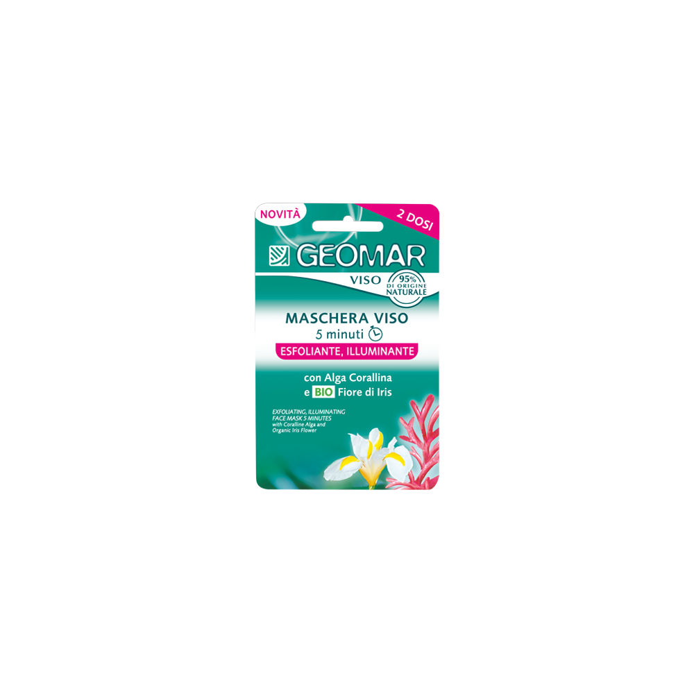 Geomar Maschera Viso 5 Minuti Trattamento Esfoliante Illuminante 15 Ml 