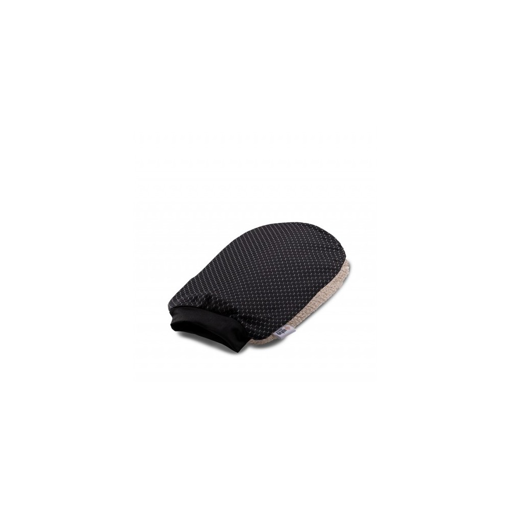 Isha Guanto Esfoliante In Cotone Filo D'Argento Nero 
