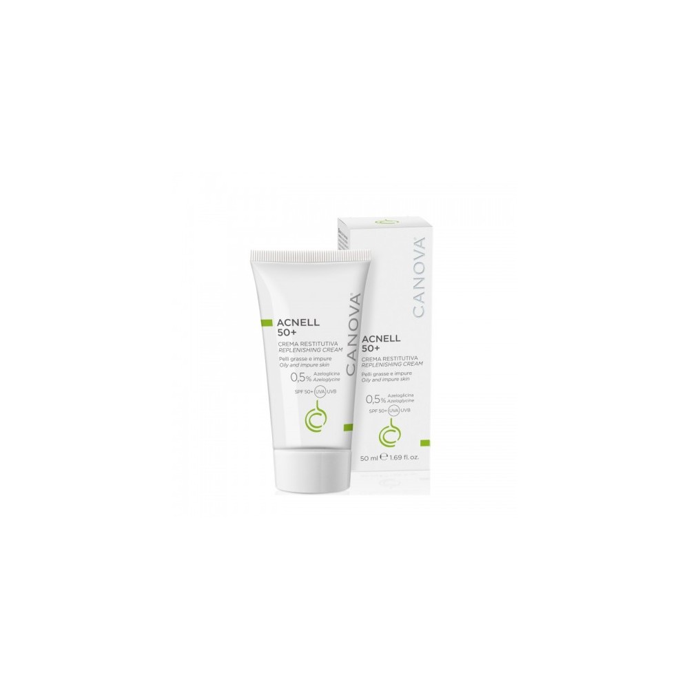 Canova Acnell 50+ Crema Gel Crema Viso Per Pelli Miste, Grasse E A Tendenza Acneica 