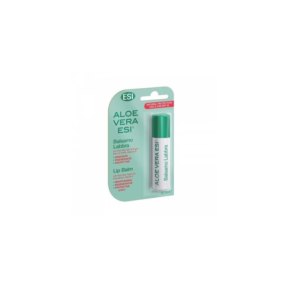 Esi Aloe Vera Balsamo Labbra Idratante Rigenerante E Protettivo Con Spf20 