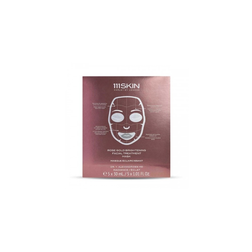 111 Skin Rose Gold Brightening Facial Treatment Maschera Illuminante 5X30 Ml 