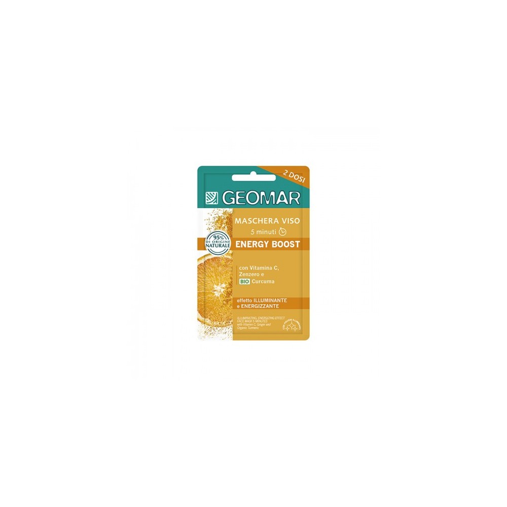 Geomar Energy Boost Maschera Viso Illuminante E Energizzante 2 Dosi 