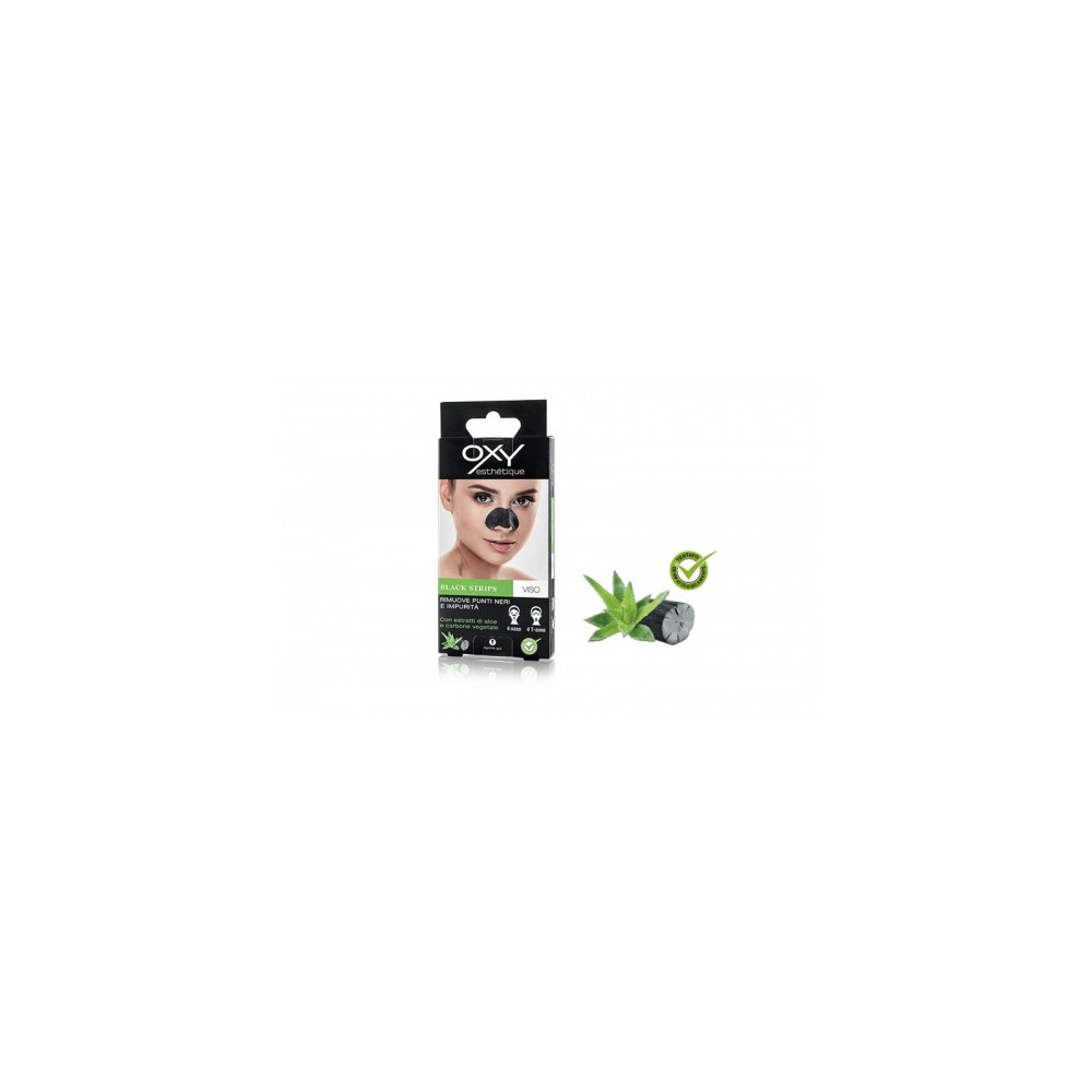 Oxy Black Line Black Strips 8 Cerottini Purificanti Per Naso E La Zona-T 
