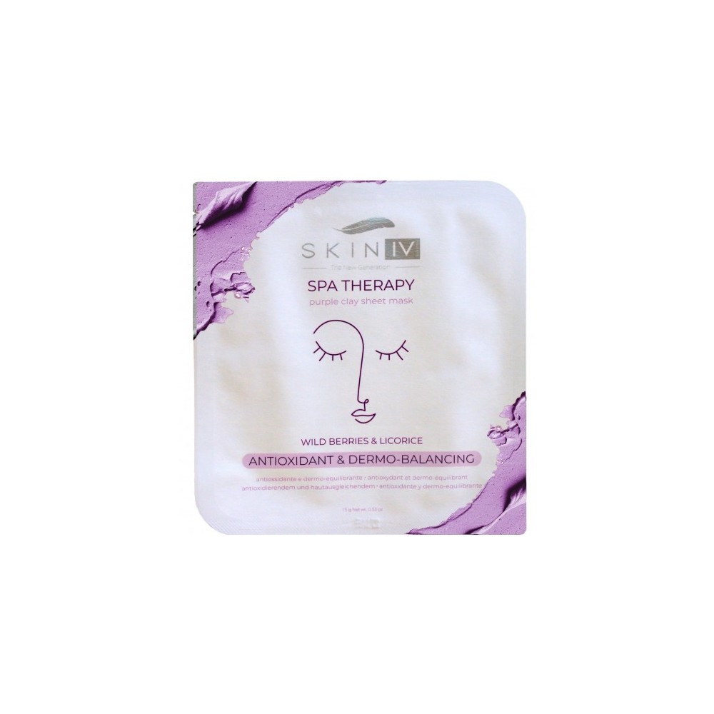 Skin Iv Maschera Antiossidante In Tessuto Con Argilla Viola 