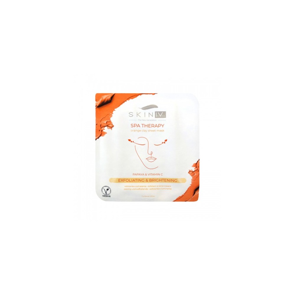 Skin Iv Spa Therapy Maschera Viso In Tessuto Esfoliante E Schiarente 