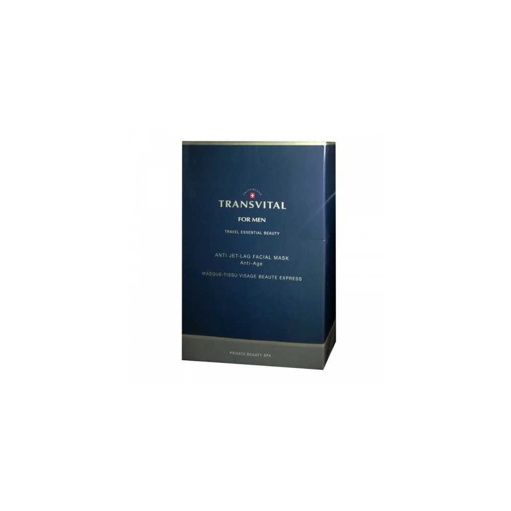 Transvital Anti Jet Lang Facial Mask 4 Maschere In Tessuto Da 30 Ml 