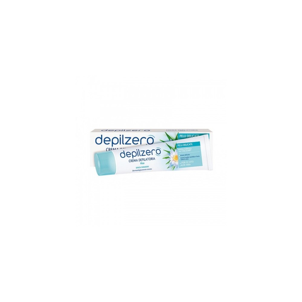 Depilzero Crema Depilatoria Delicata Viso Idratante E Protettiva Con Fior Di Loto E Aloe Vera 50 Ml 