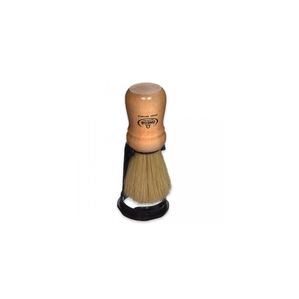 Omega Pennello Da Barba In Setola Con Supporto 