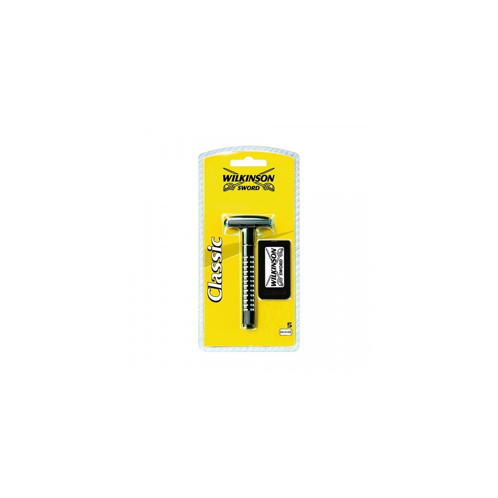 Wilkinson Classic Rasoio Da Barba Con 5 Lame Di Ricambio 
