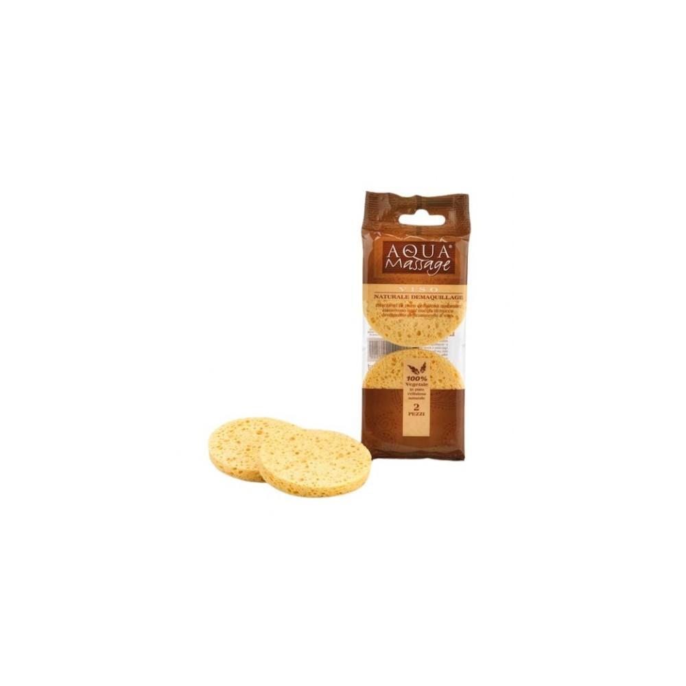Aqua Massage Natural 2 Dischetti Levatrucco In Cellulosa 