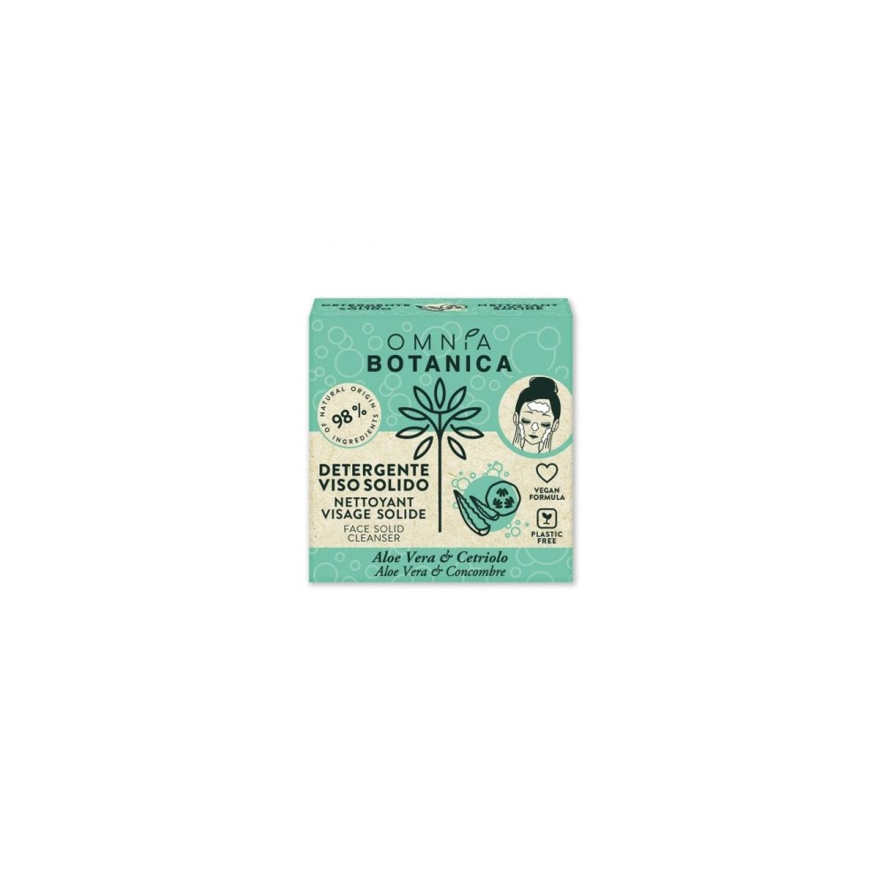 Omnia Botanica Aloe Vera & Cetriolo Detergente Viso Solido 50 G 