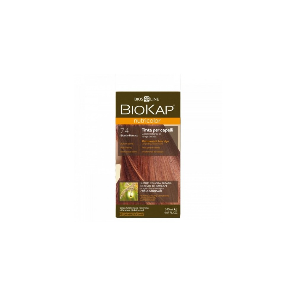 Bios Line Biokap Nutricolor Tinta Per Capelli N. 7.4 Biondo Ramato 