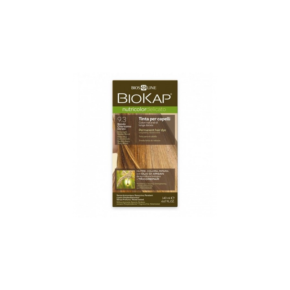 Bios Line Biokap Nutricolor Delicato Tinta Per Capelli N.9.3 Biondo Chiarissimo Dorato 