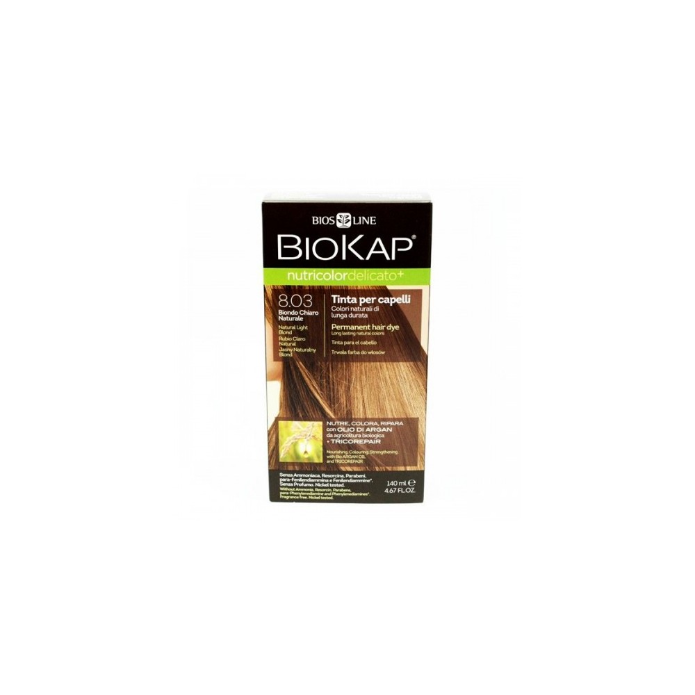 Bios Line Biokap Nutricolor Delicato Tinta Per Capelli N.8.03 Biondo Chiaro Naturale 