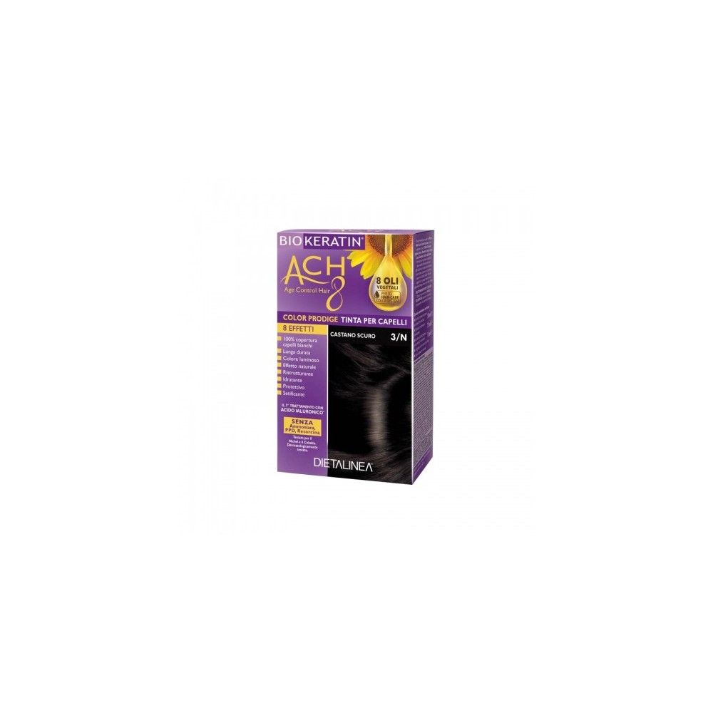 Dietalinea Biokeratin Ach 8 Color Prodige Tinta N. 3/N Castano Scuro 
