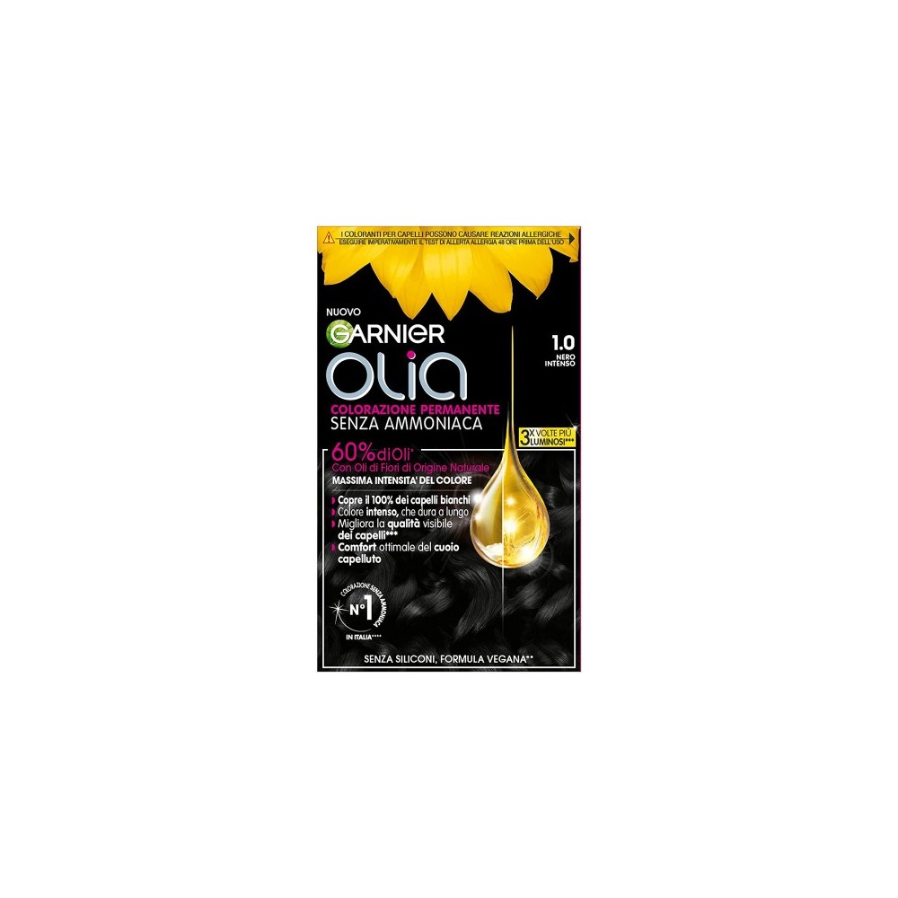 Garnier Olia Colorazione Permanente Senza Ammoniaca N. 1,0 Nero Intenso 