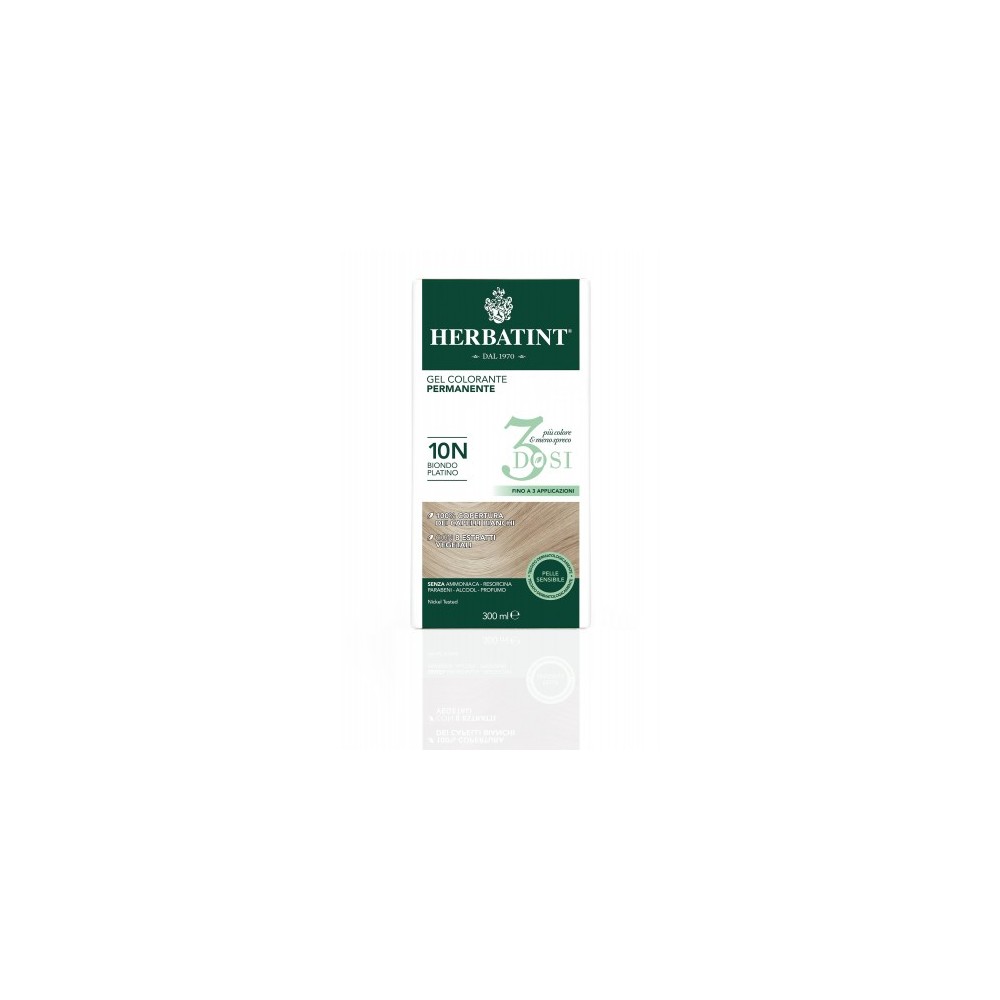 Herbatint 3 Dosi Gel Colorante Permanente 300 Ml 10N Biondo Platino 