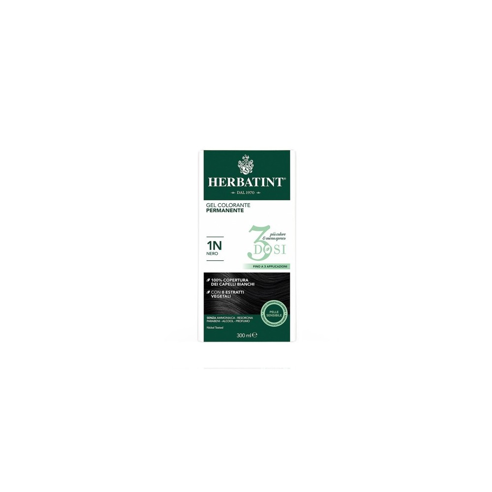 Herbatint 3 Dosi Gel Colorante Permanente 300 Ml 1N Nero 