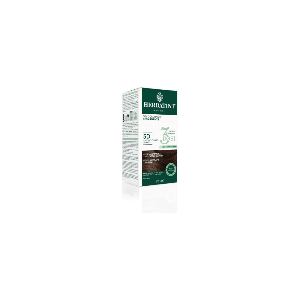 Herbatint Gel Colorante Permanente N. 5D Castano Chiaro Dorato 300 Ml 