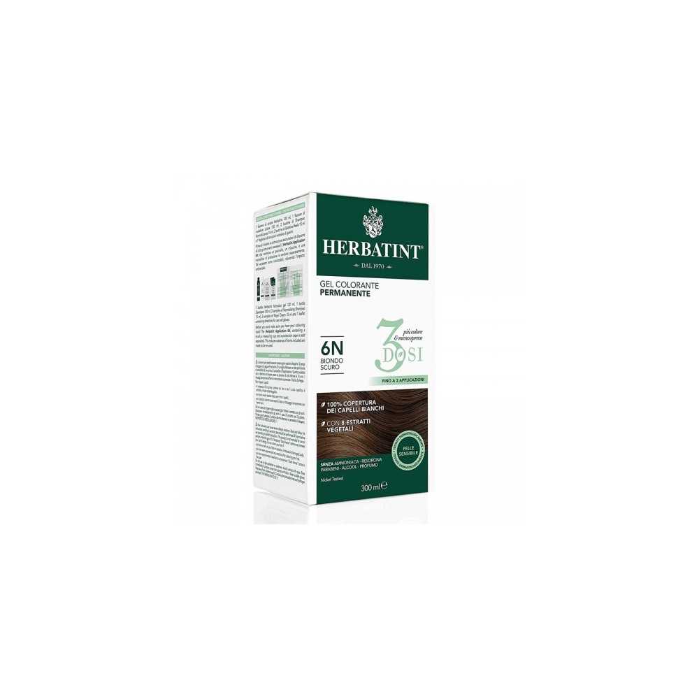 Herbatint Gel Colorante Permanente N. 6N Biondo Scuro 300 Ml 