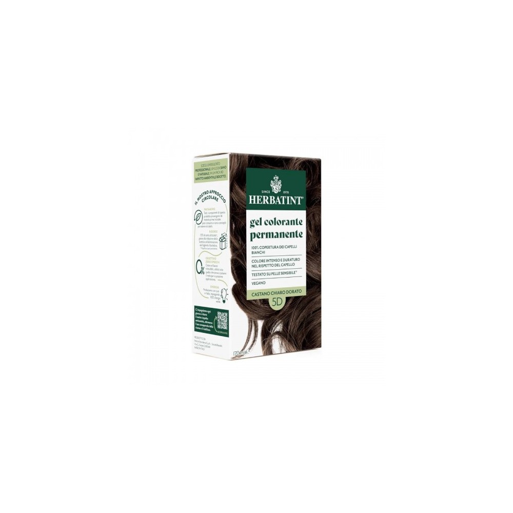Herbatint Gel Colorante Permanente Per Capelli N.5D Castano Chiaro Dorato 