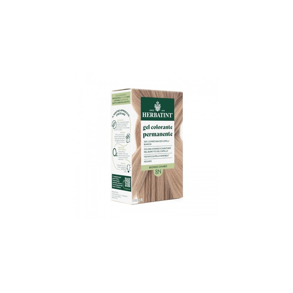 Herbatint Gel Colorante Permanente Per Capelli 170 Ml N .8N Biondo Chiaro 