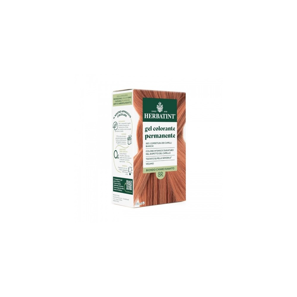 Herbatint Gel Colorante Permanente Per Capelli N.8R Biondo Chiaro Ramato 