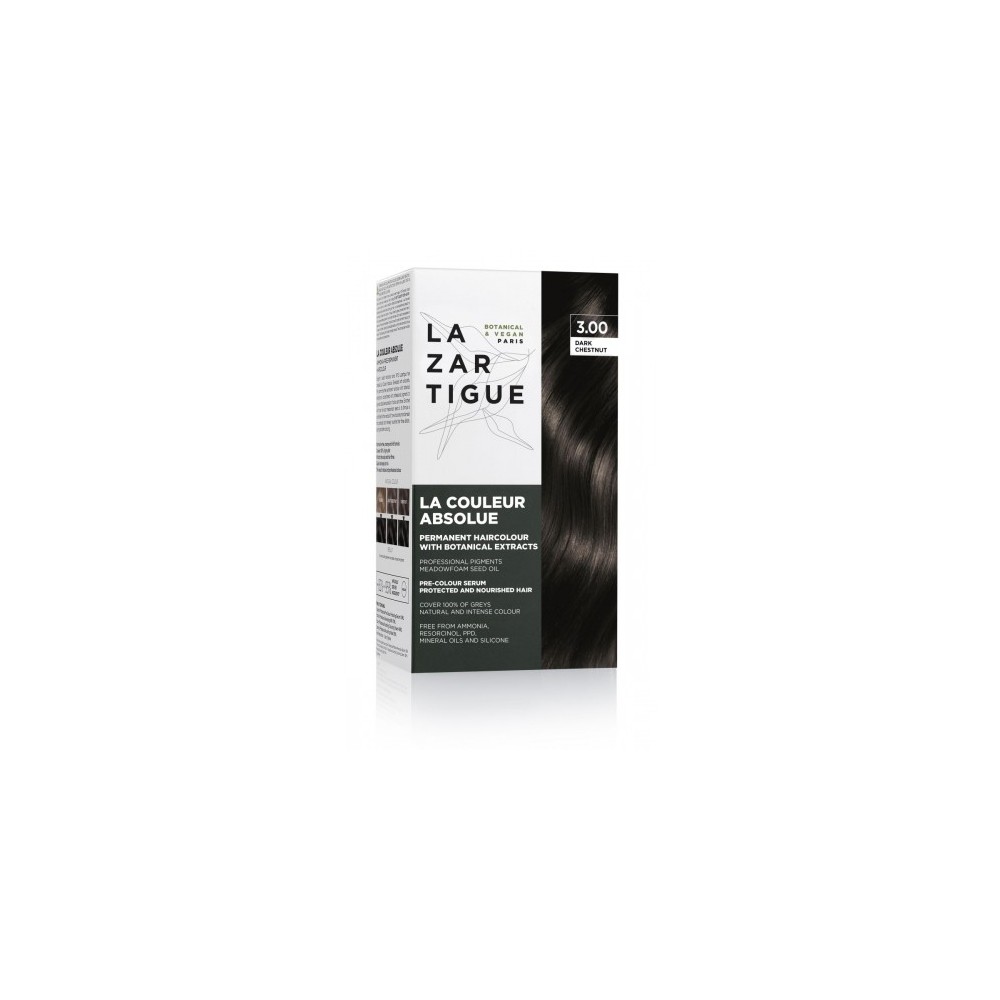 Lazartigue La Couleur Absolue Colorazione Permanente N. 3.00 Castano Scuro 