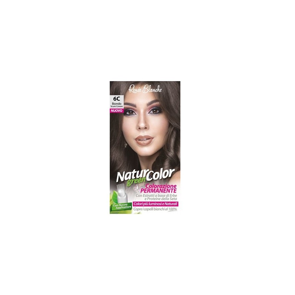 Renee Blanche Natur Green Color Tintura Per Capelli N. 6C Biondo Cenere Scuro 