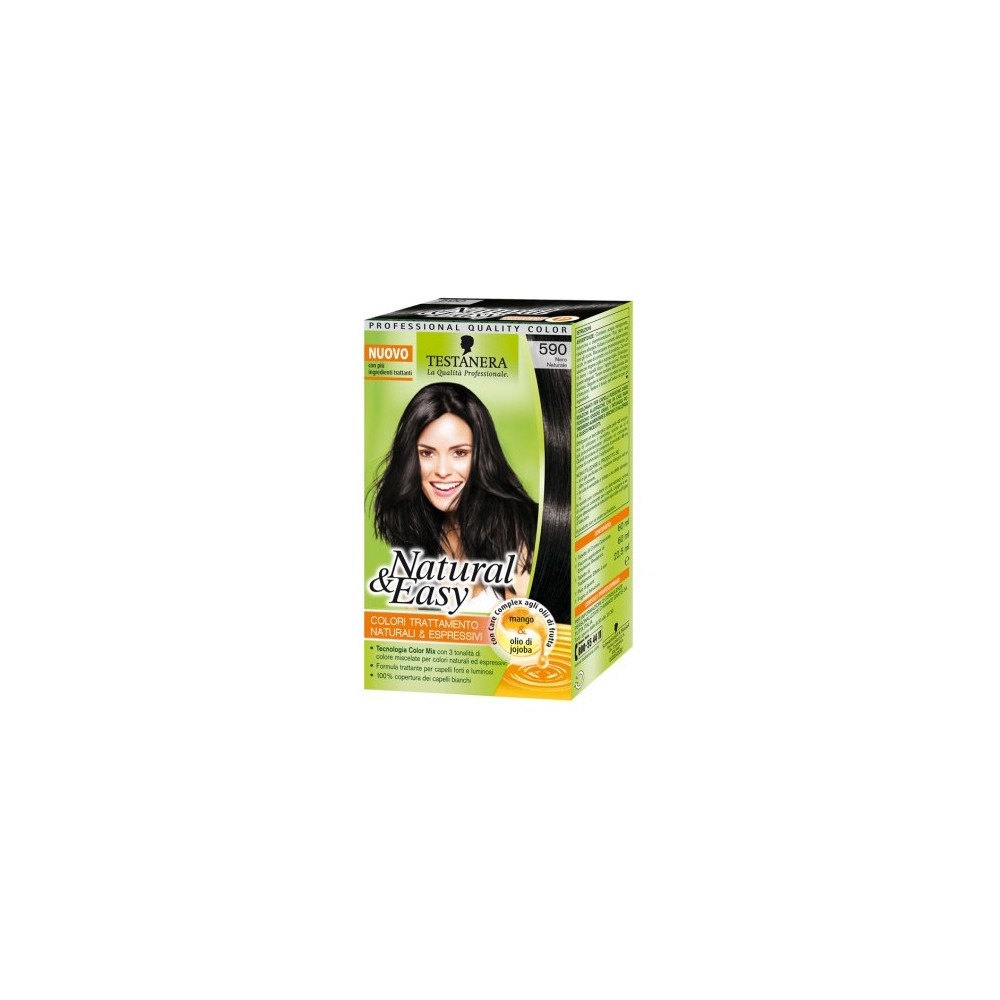 Schwarzkopf Tinta Per Capelli Colorazione Permanente Natural & Easy N 590 Nero Naturale 