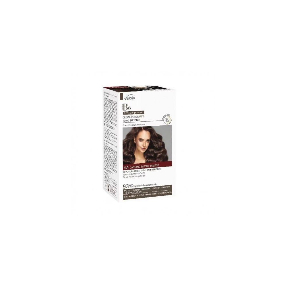 Vebix Phytamin Ph Color Colorazione Per Capelli N.4.4 Castano Medio Ramato 
