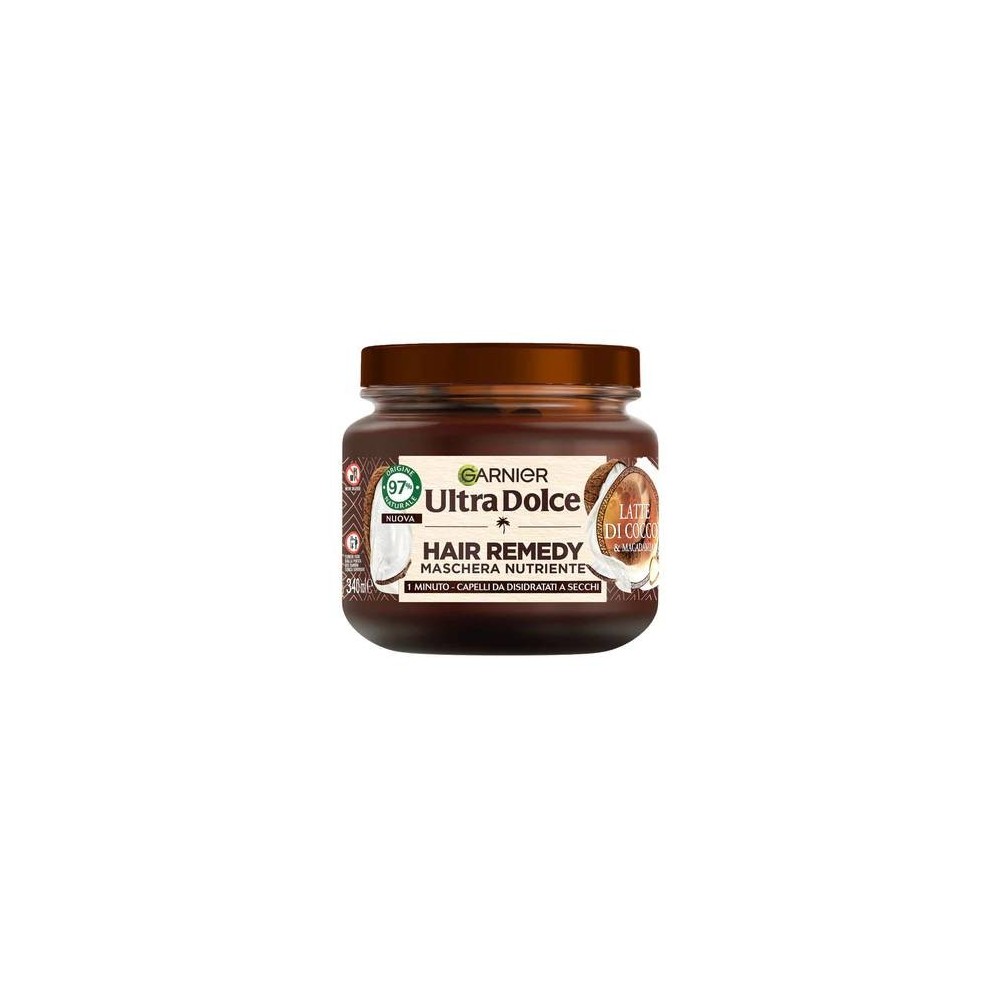 Garnier Ultra Dolce Hair Remedy Latte Di Cocco E Macadamia Maschera Per Capelli Secchi 340 Ml 