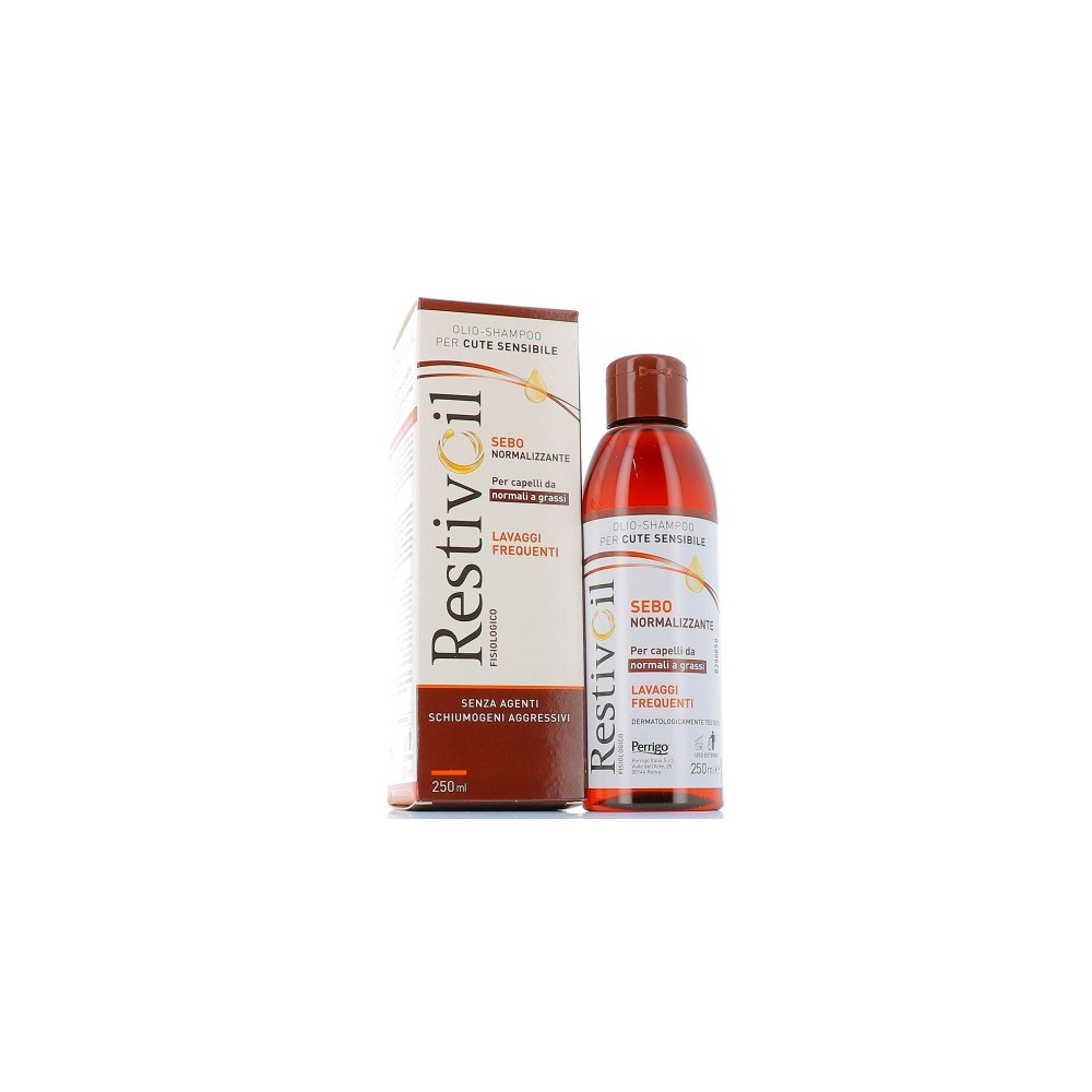 Restivoil Olioshampoo Fisiologico - Shampoo Per Capelli Normali E Grassi Con Azione Sebo Riequilibrante 250 Ml 
