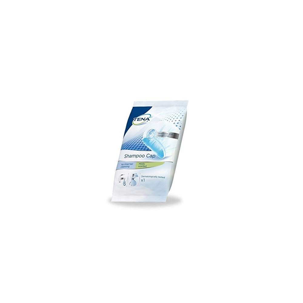 Tena Shampoo Cap Cuffia Preumidificata Per Shampoo Senza Risciacquo 