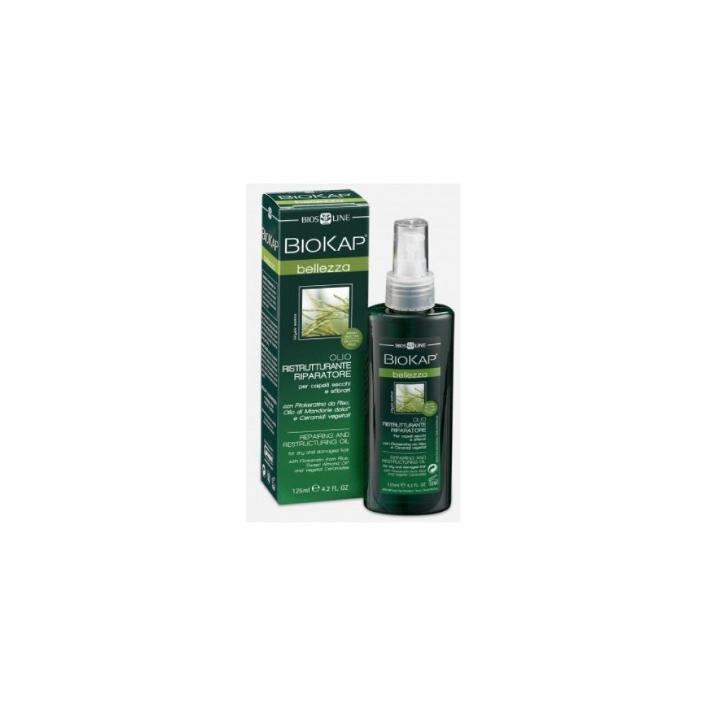 Bios Line Biokap Olio Ristrutturante Riparatore Per Capelli Secchi 125 Ml 