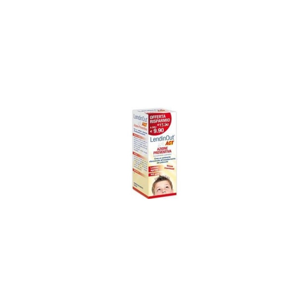 F & F Lendinout Act Spray Ad Azione Preventiva Sui Pidocchi 100 Ml 