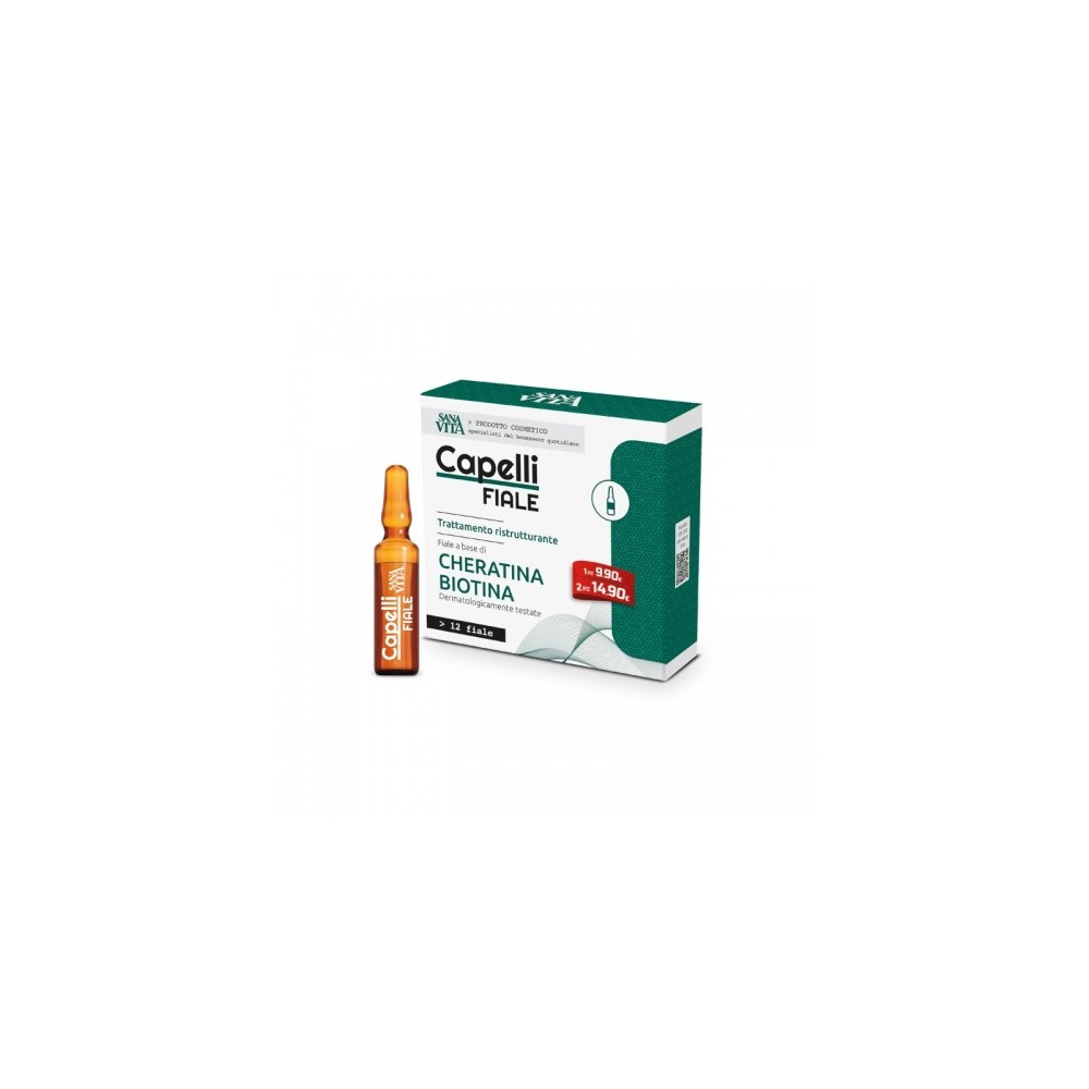Paladin Pharma Sanavita Capelli 12 Fiale Trattamento A Base Di Cheratina E Biotina 