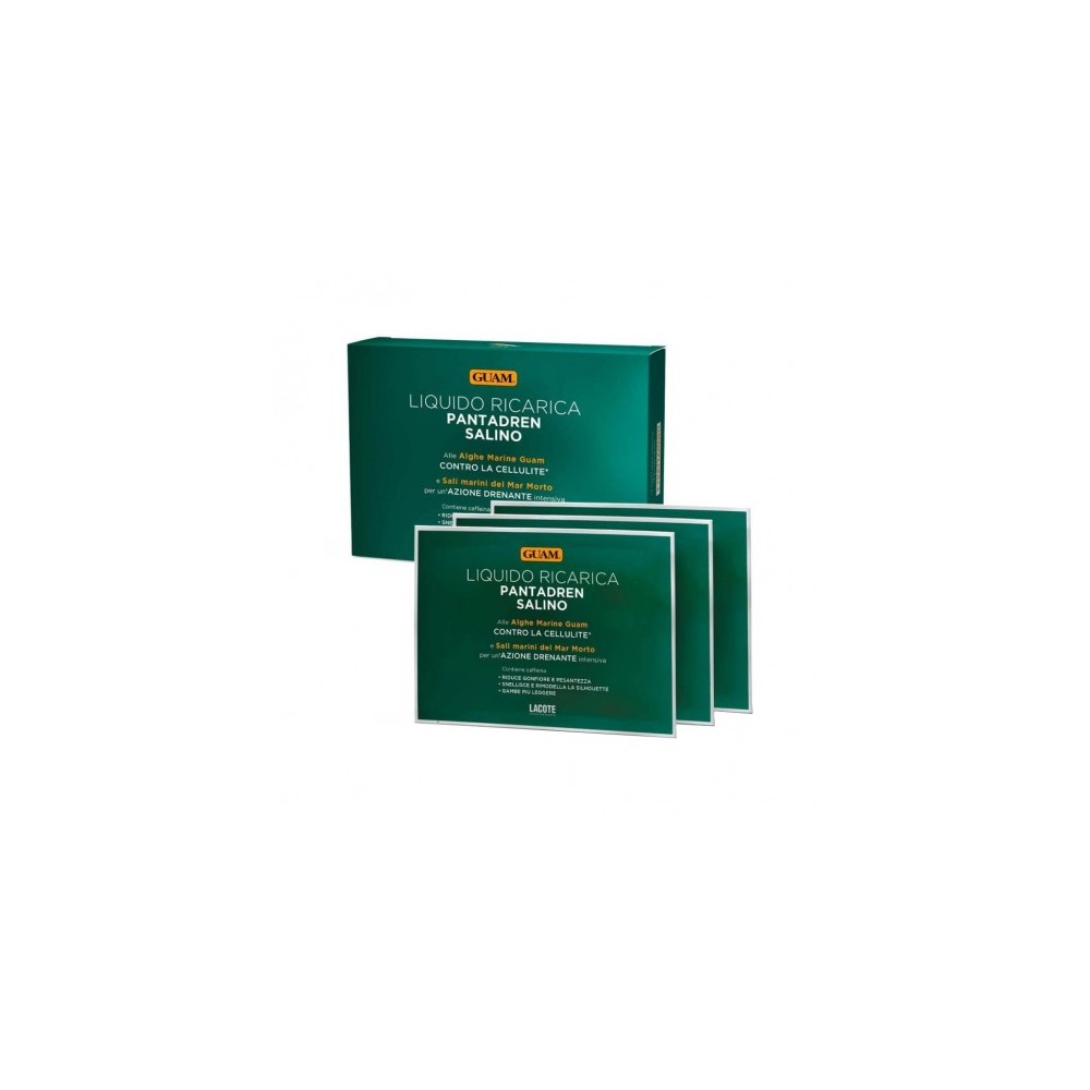 Guam Pantadren Salino Drenante Intensivo Liquido 3 Ricariche Da 100 Ml 