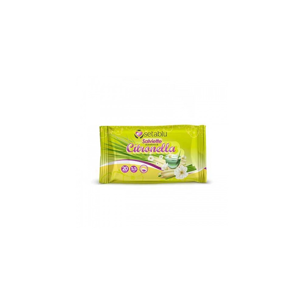 Setablu 20 Salviettine Al Profumo Di Citronella 