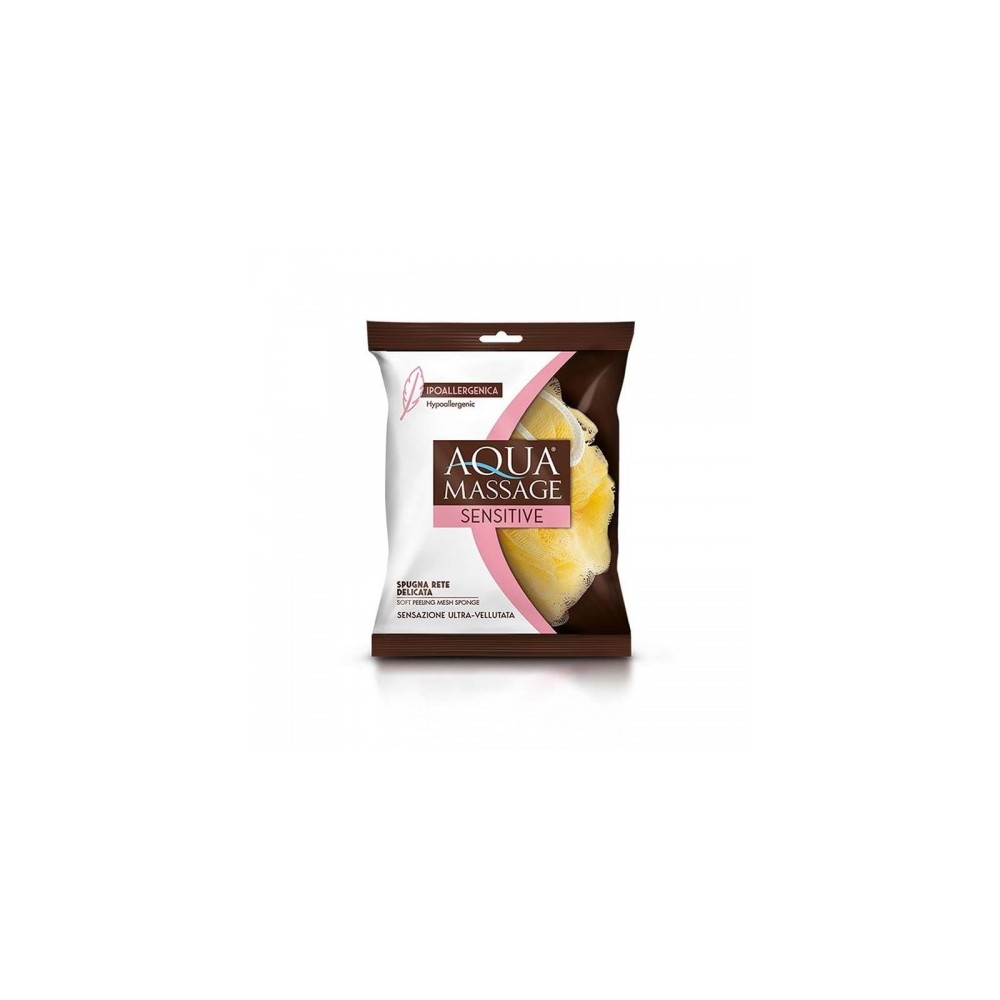 Aqua Massage Sensitive Spugna A Rete Delicata Ipoallergenica Colori Assortiti 