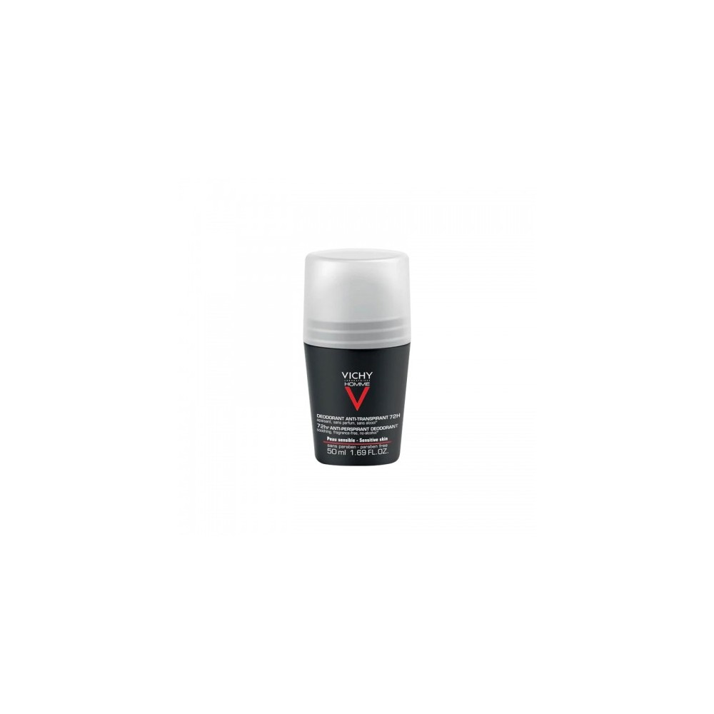 Vichy Homme Deodorante Antitraspirante 72H Roll-On 50 Ml 