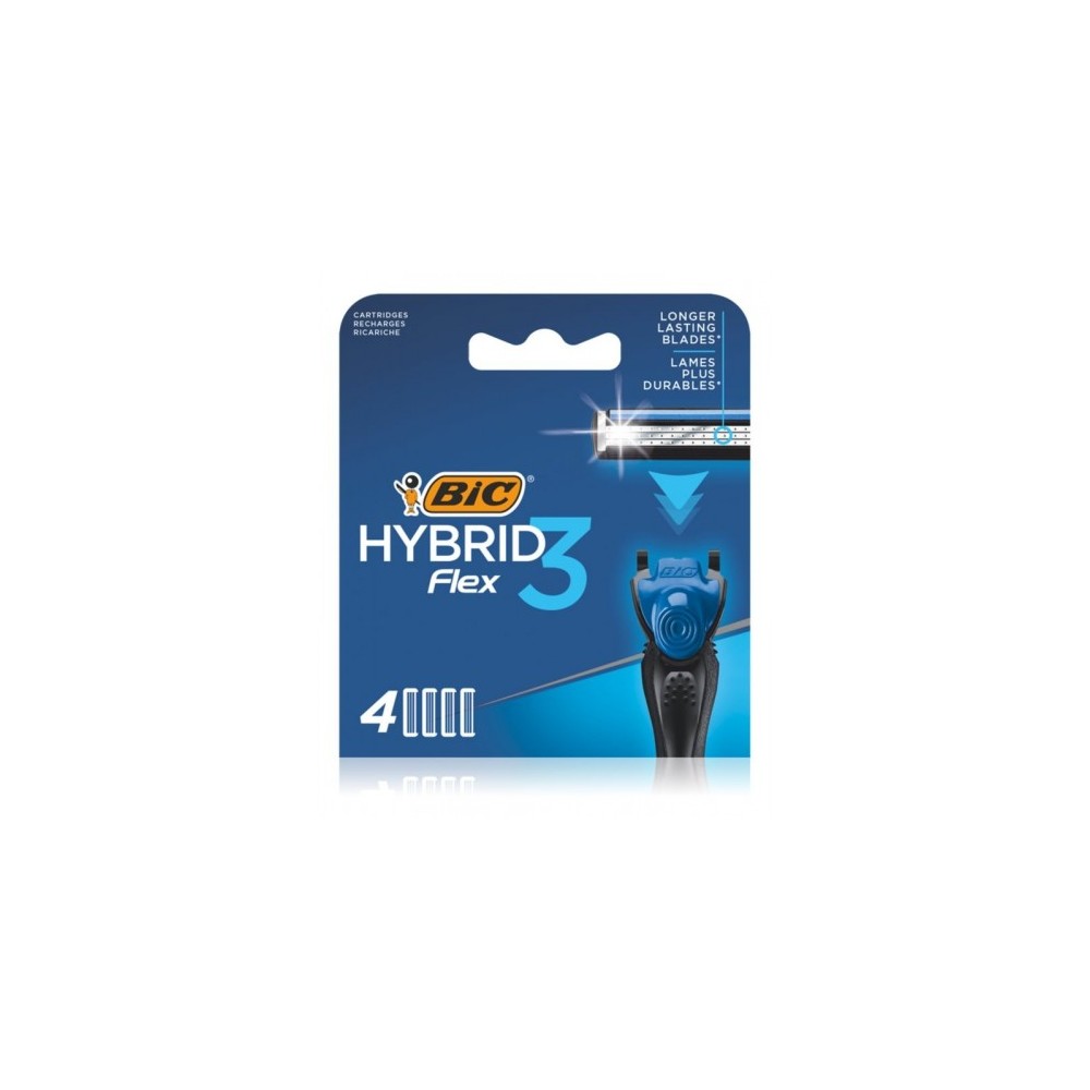 Bic Flex3 Hybrid 4 Lame Di Ricambio 