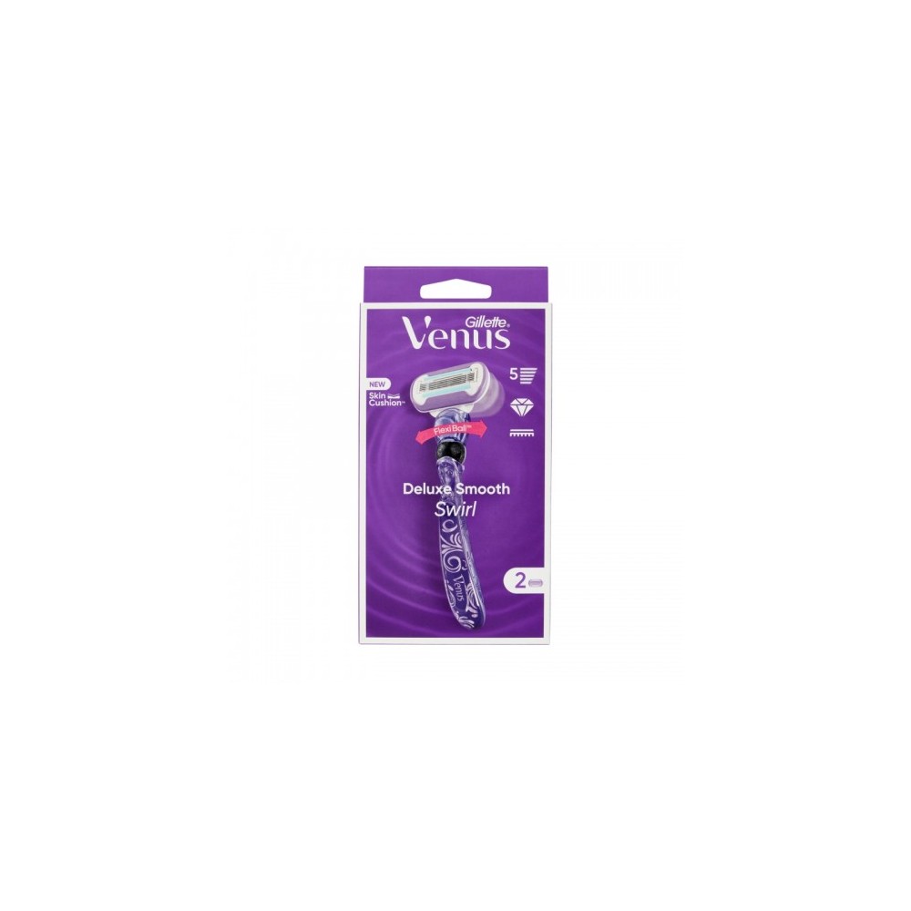 Gillette Venus Deluxe Smooth Swirl 1 Rasoio + 2 Lamette 