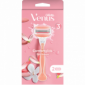 Gillette Venus Comfortglide Spa Breeze Rosa Rasoio Da Donna + 2 Lame