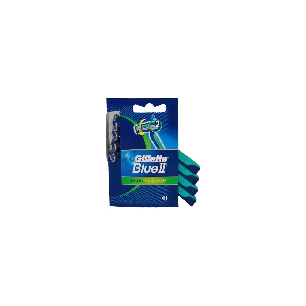Gillette Rasoio Da Barba Usa E Getta Blu Ii Slalom Plus 1 Confezione Da 4 Lamette 